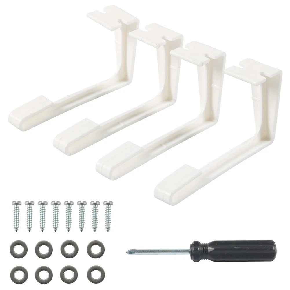 Set of 4 Trailer Curtain Holders with Screws for RV Camper Motorhome
