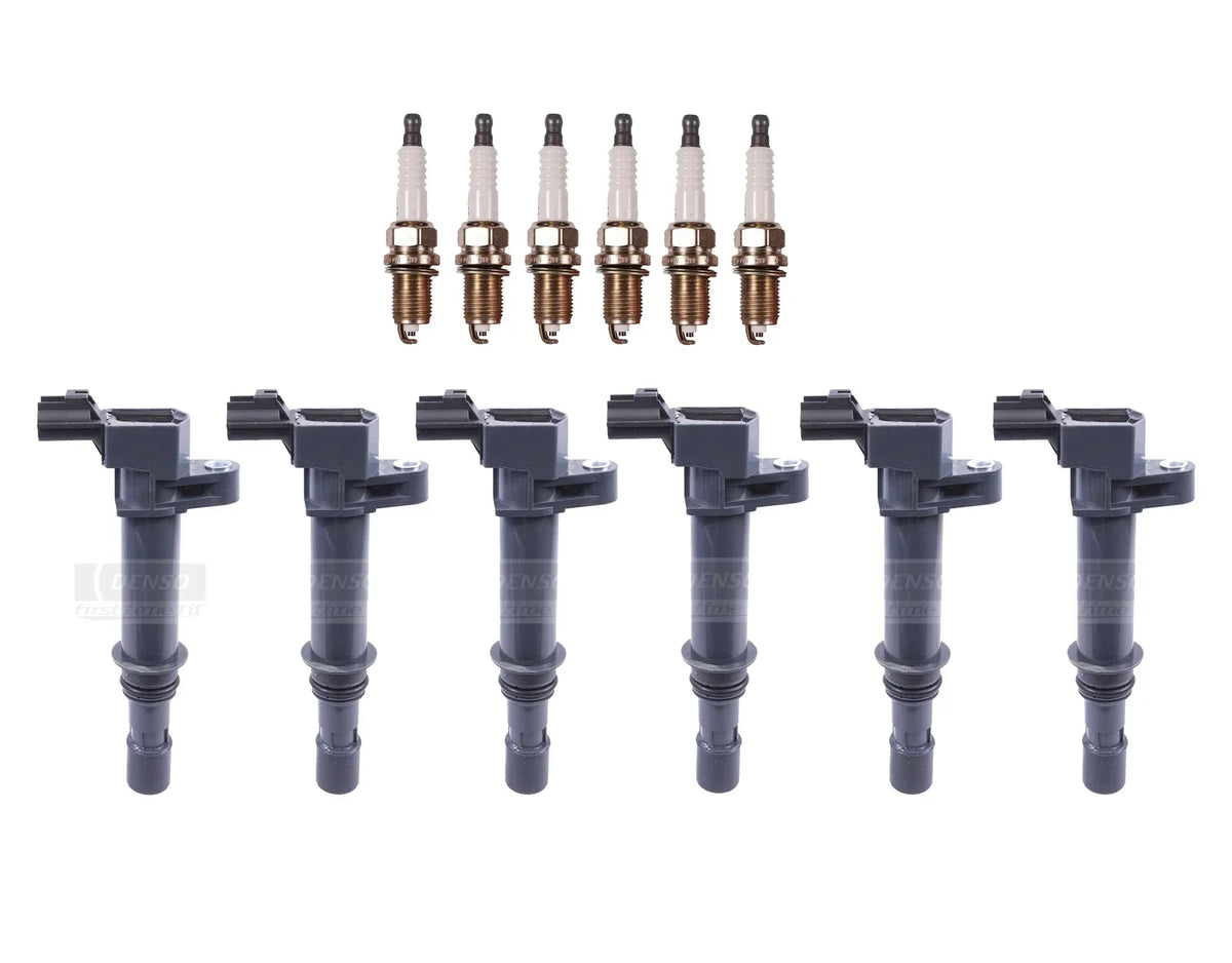 Set of 6 Ignition Coils & U-Groove Spark Plugs for Dodge Ram 1500 (2002–2008)