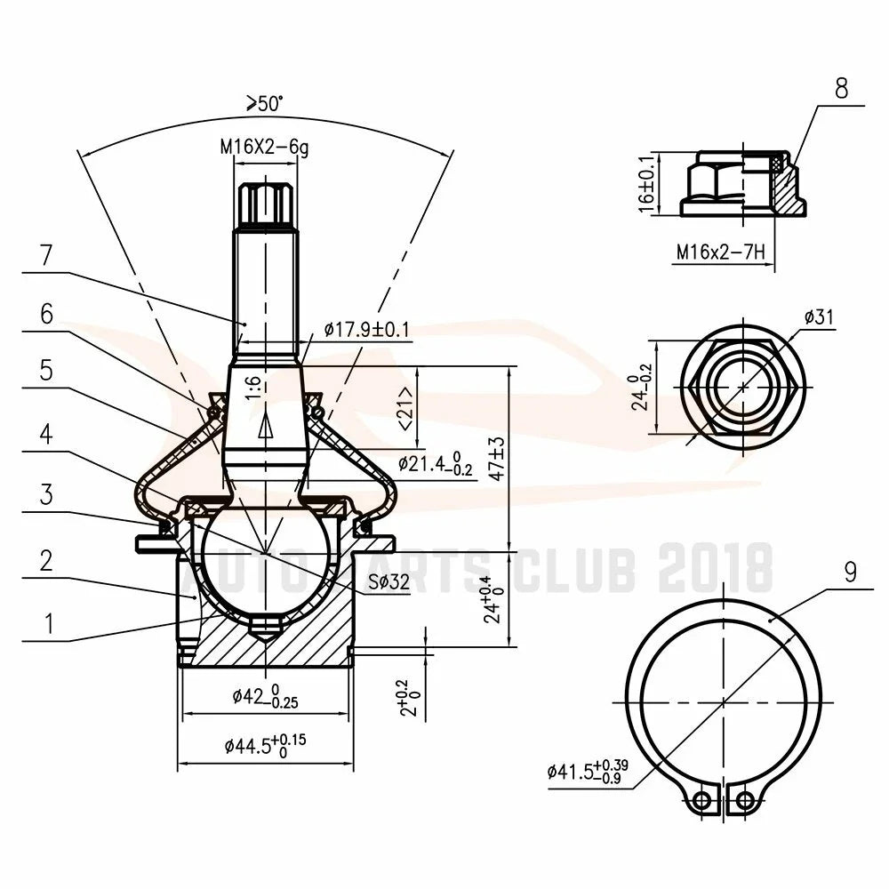 Set of 4 Suspension Ball Joints & Control Arms for Navigator 4WD