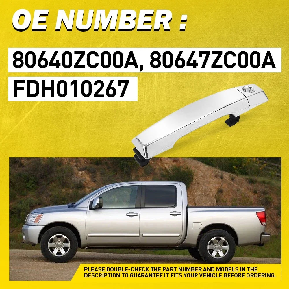 Chrome Outer Door Handle for Nissan Titan/Armada (2004–2015)