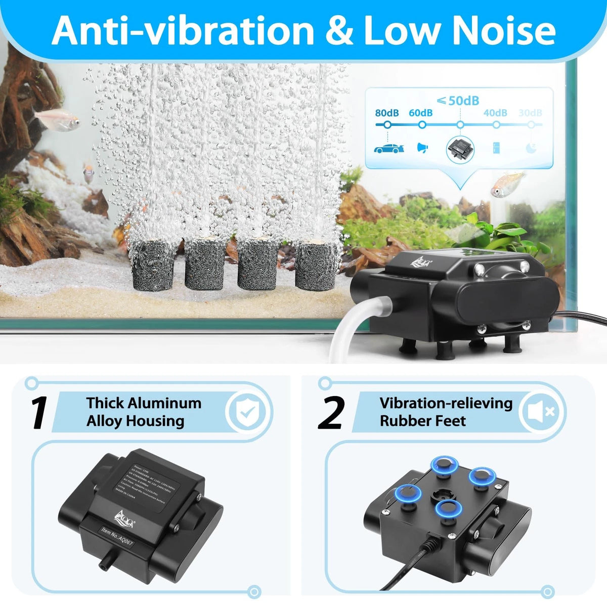 4 Outlet Air Pump for Fish Tank (600 Gal)