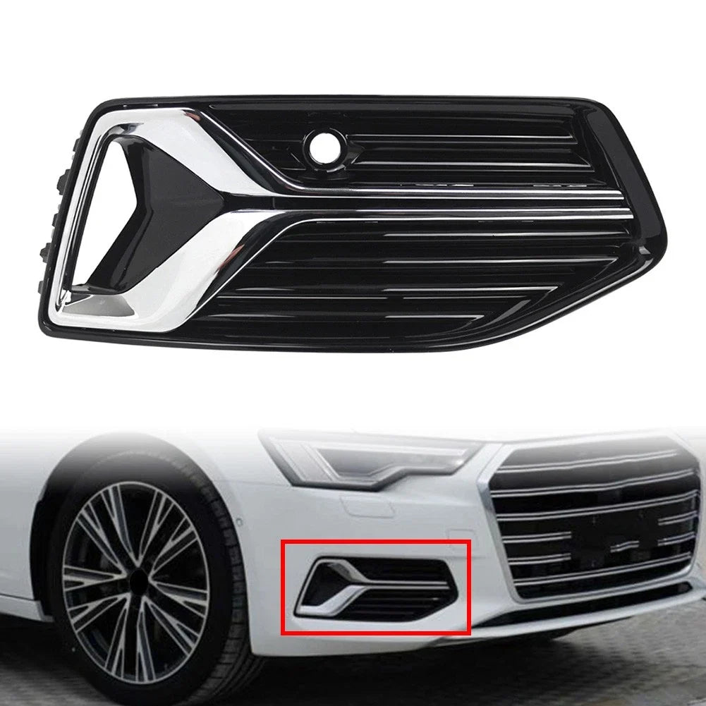 1x Right Front Fog Light Grille Cover Chrome Trim for Audi A6 S6 (2019–2023)