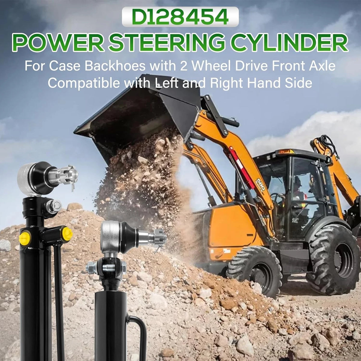 Power Steering Cylinder for Case Backhoe Loaders 480B