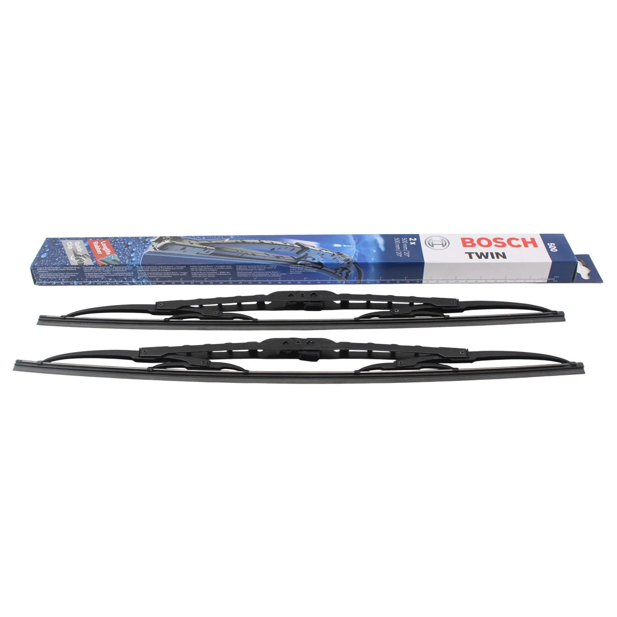 Set of 2 Bosch Front Windshield Wiper Blades for Mercedes 240D (1977–1983)
