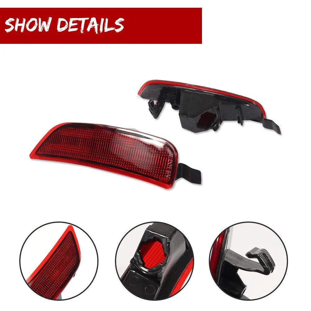 Set of 2 Red Rear Side Marker Lights for Mazda MX-5 Miata Fiat 124 Spider (2016–2023)