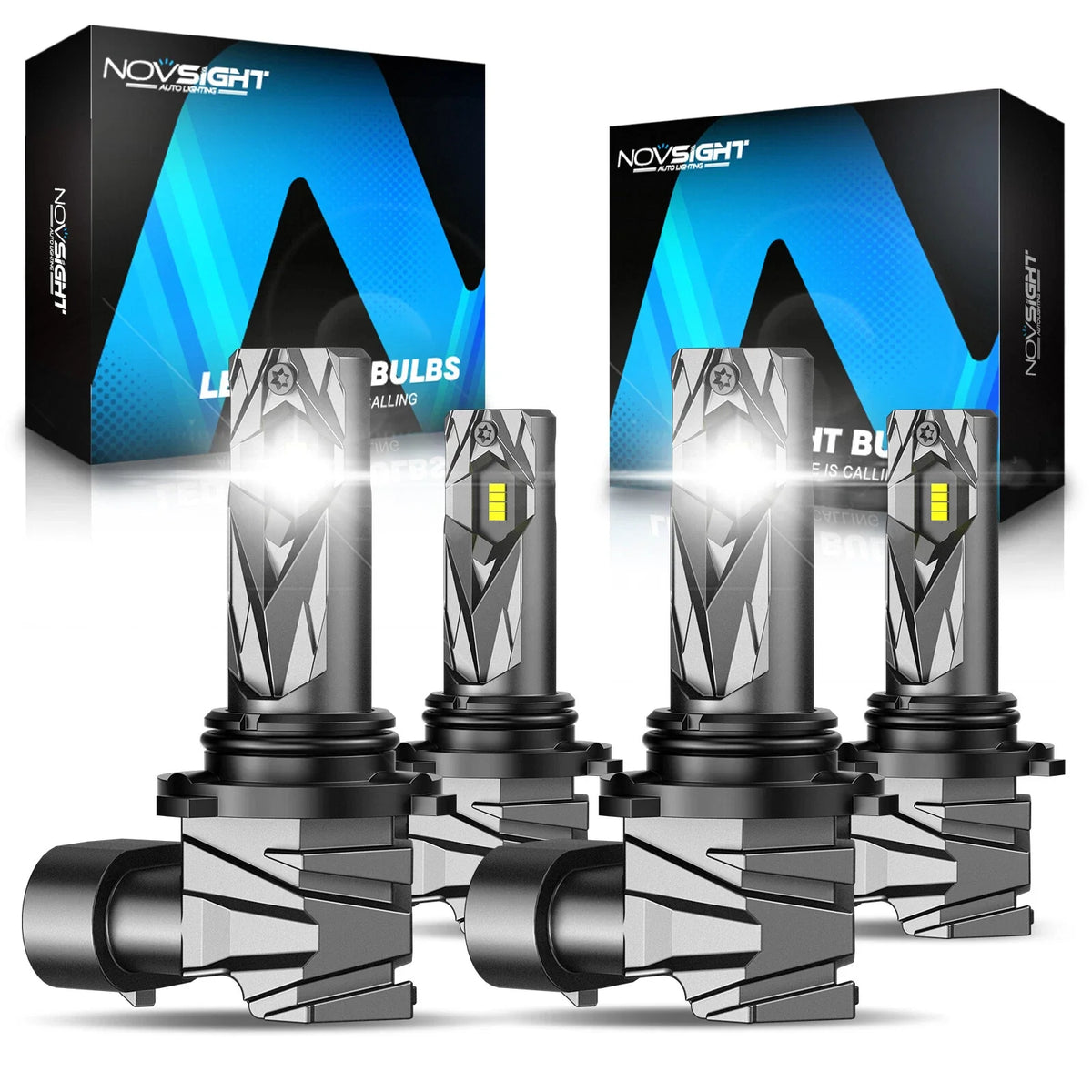 2X NOVSIGHT 9005 9006 LED Headlight Bulbs Kit 6500K 16000LM for Vehicles