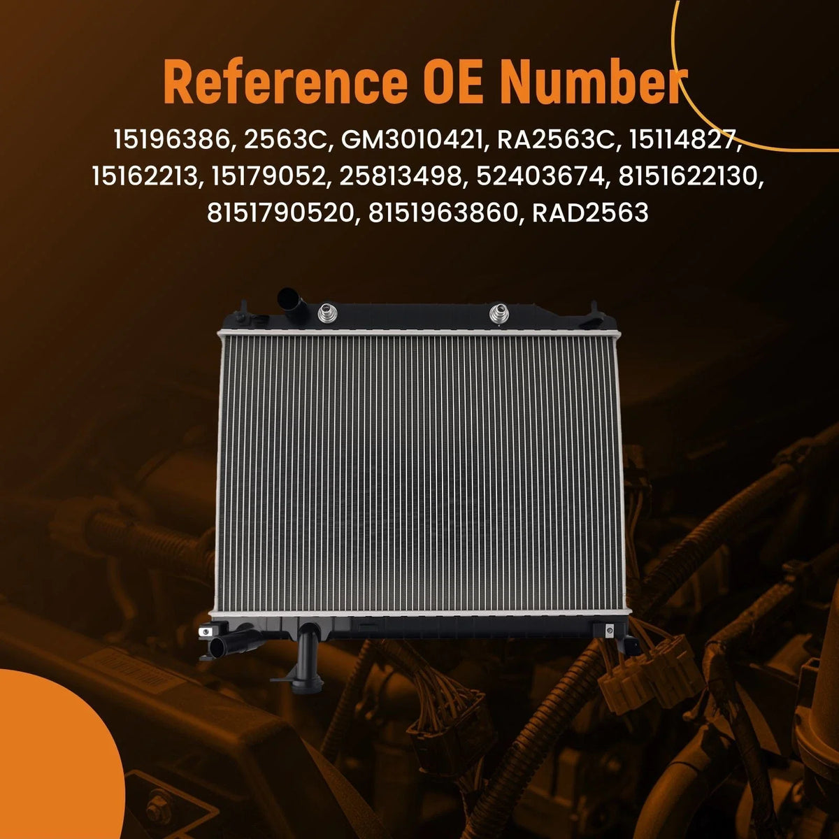 Aluminum Radiator for GMC Envoy 5.3L (2003–2009) RAD2563 CU2563