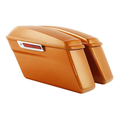 Hard Saddlebags for Harley Road Electra Street Glide (2014–2024) Amber Whiskey