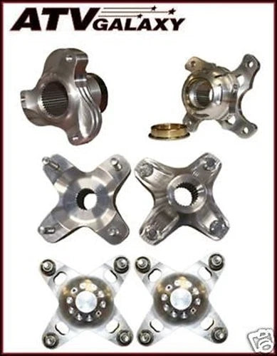 Front & Rear Hubs + Brake & Sprocket Hub Lock Nut for Lonestar Racing LTR 450 (2006–2014)