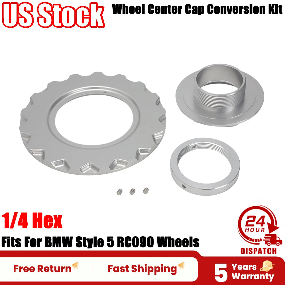 1x RC090 Style 5 Center Cap Kit for BMW (1990–1999)