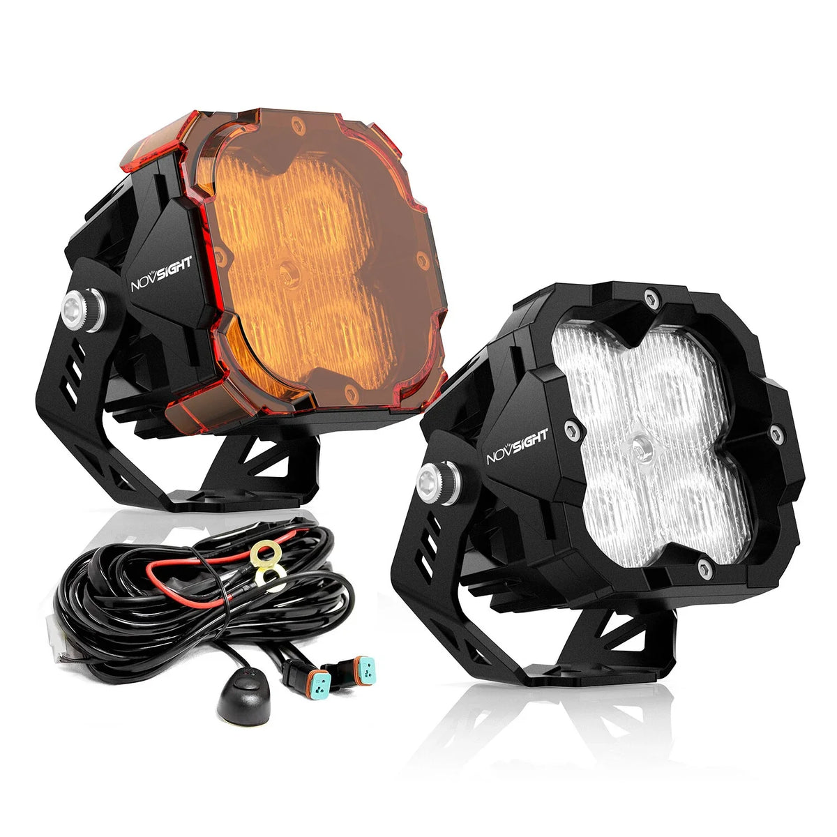 2X NOVSIGHT LED Work Pod Lights for Offroad Vehicles (Waterproof)