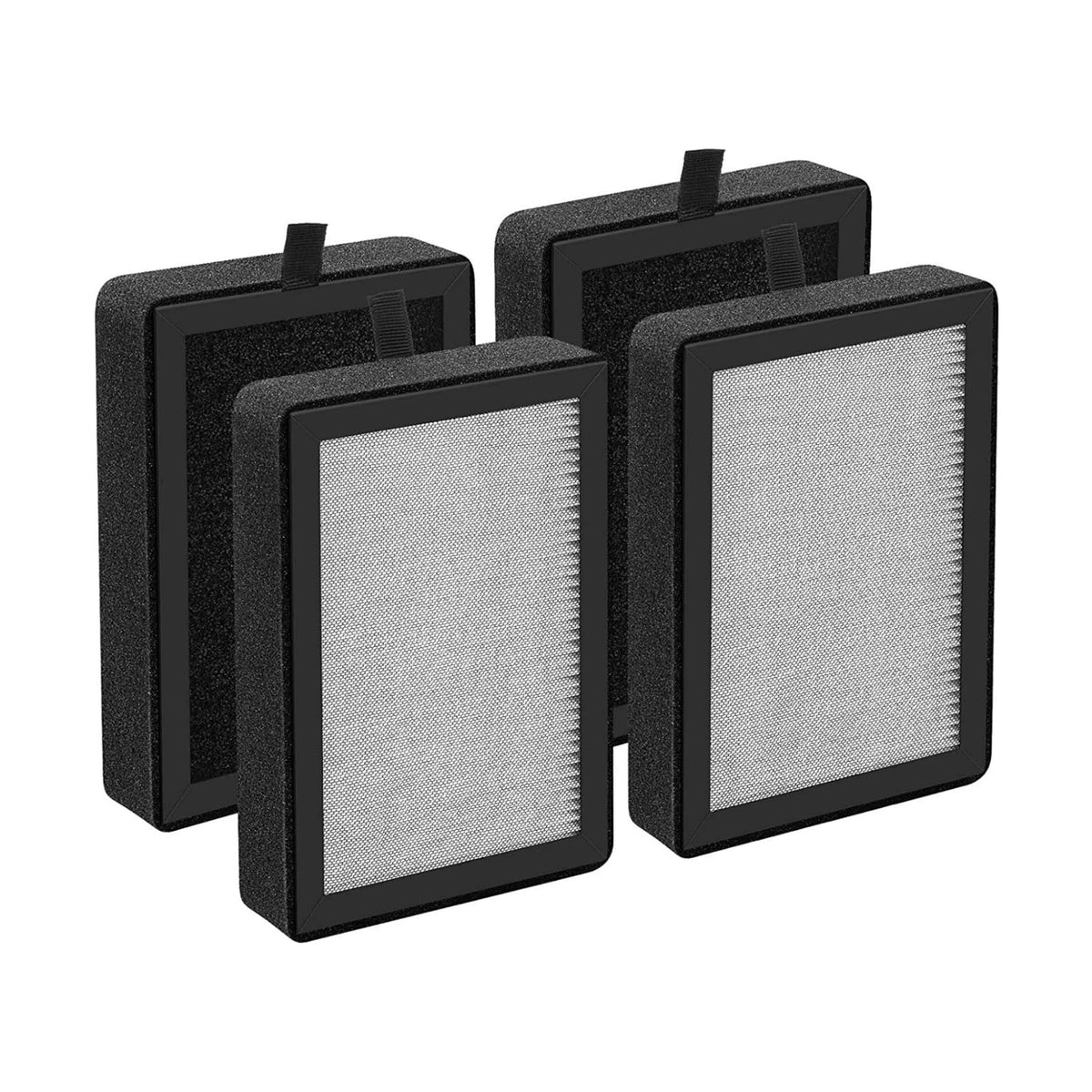 4 Pack HEPA Filter Element for Levoit Air Purifier (Pet 99.7% 0.3 Micron)