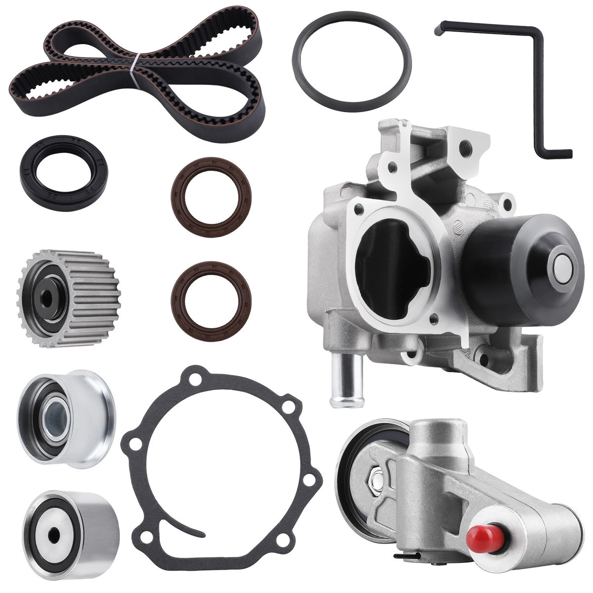 Water Pump Timing Belt Kit for Subaru Impreza 2.5L EJ253 (2006–2011) T3Z16B, AW6049