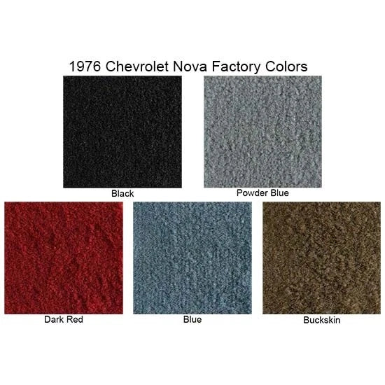 Cutpile Carpet for Chevy Nova 2 Door 1975–1979 (19743-75-801) - Black