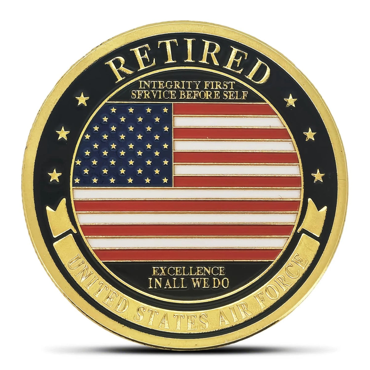 US Air Force Retired Military Challenge Coin 1.57 Inch