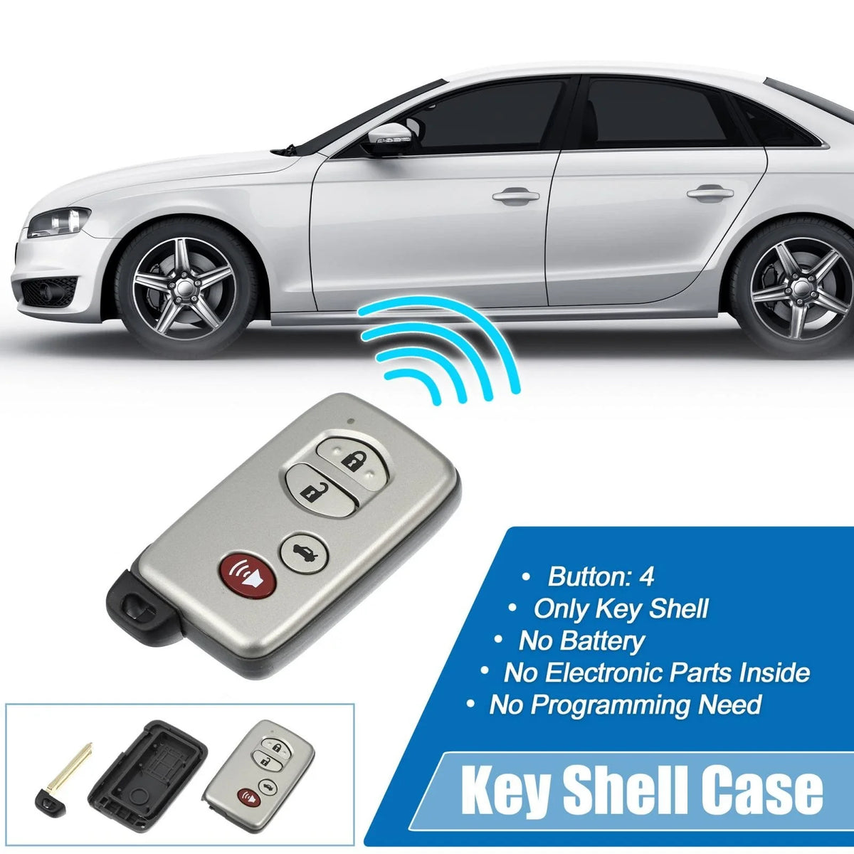 Set of 4 Key Fob Remote Control Cases for Toyota Avalon (2007–2012)