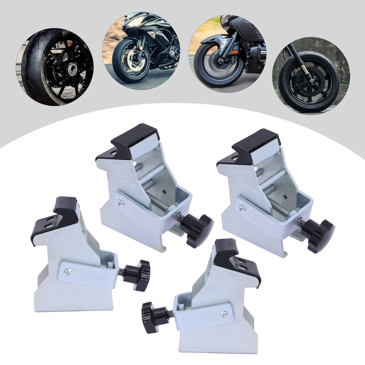 Set of 4 ATV Wheel Rim Adapters for Motorcycle Tire Changer