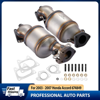 2PCS Front & Rear Catalytic Converter for Honda Accord Acura RL (2003–2008)
