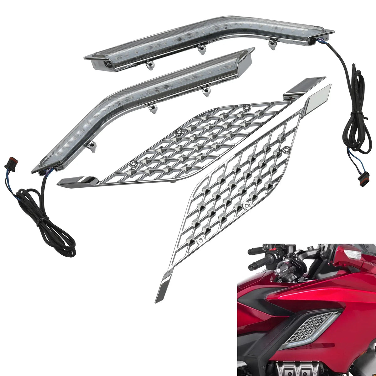 LED Radiator Grill Panels for Honda Gold Wing 1800 GL1800 (2018–Present)