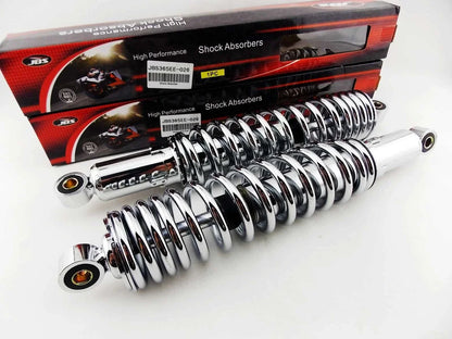 365mm Chrome Rear Shock Absorbers for Kawasaki KV250 AGI (1983-1988)