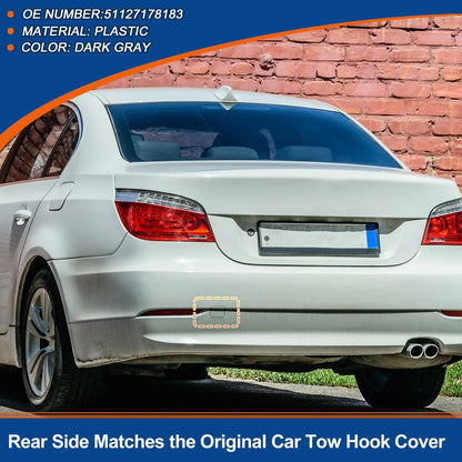 Rear Tow Hook Cover for BMW 528i 535i 550i (2011–2016) No. 51127178183 Dark Gray