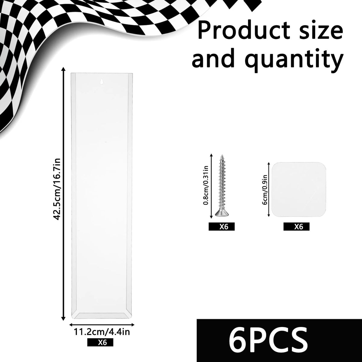 6 Pack Clear Display Case for Model Cars