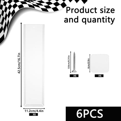 6 Pack Clear Display Case for Model Cars