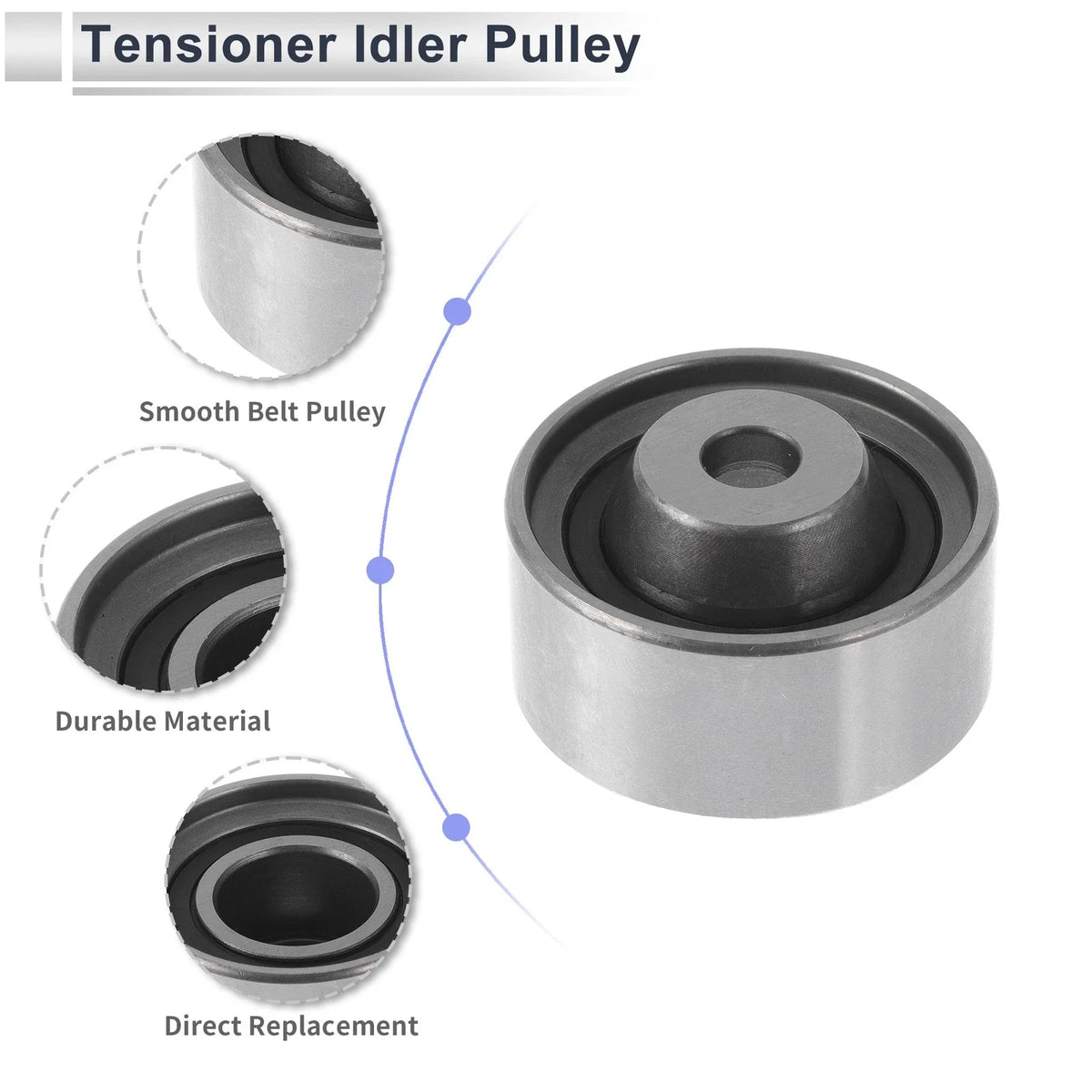 Drive Belt Idler Pulley for Kia Rio Hyundai (2006–2011) No. 2481026020