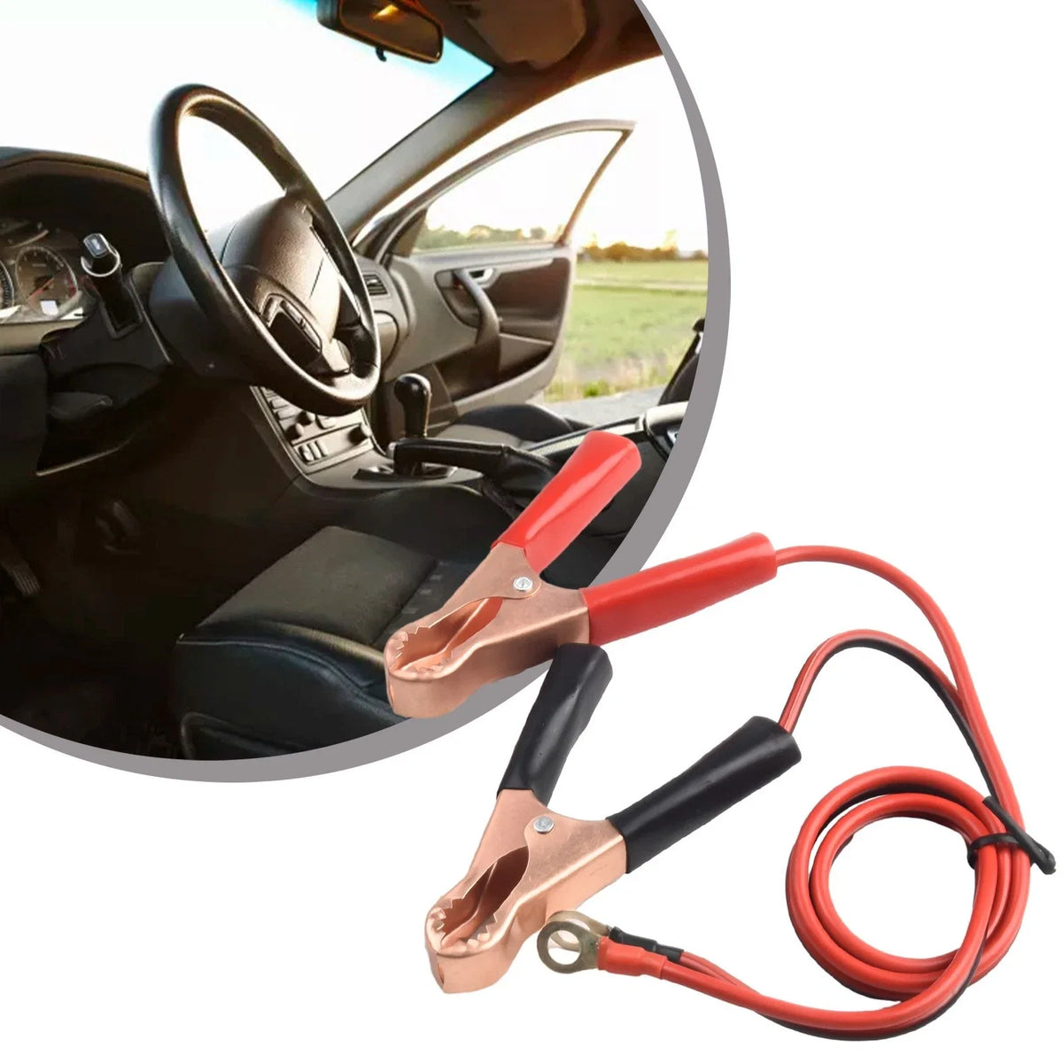 2X 50AMP Battery Inverter Wire Power Transfer Cable Clip for Car