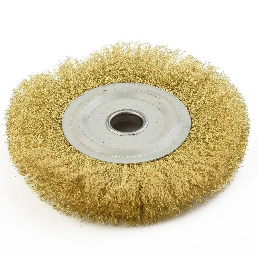 Deburring Copper Wire Wheel Brush for Grinder (Yellow)