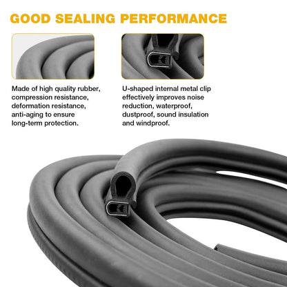 13.5 Ft Door Rubber Weatherstrip Seal for Peterbilt 359 370 377 379 380 (1986–2007)