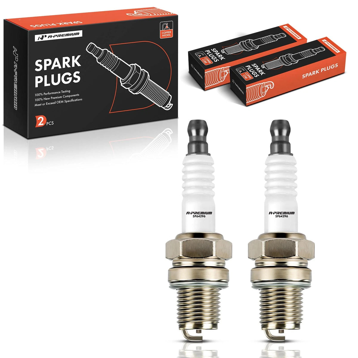 2X Spark Plugs for Audi A4 Quattro (2002–2005) 726752, 980765671G, BR6HSA