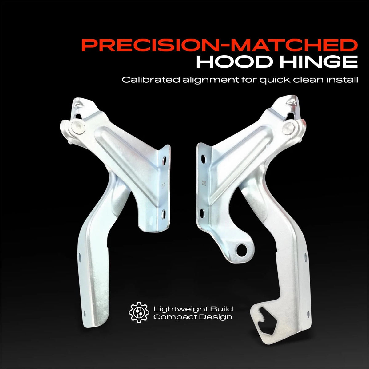 2X Hood Hinge for Nissan Versa (2012–2019) 654003AN0A, 654013AN0A, NI1236143, NI1236142