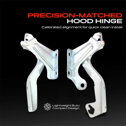 2X Hood Hinge for Nissan Versa (2012–2019) 654003AN0A, 654013AN0A, NI1236143, NI1236142