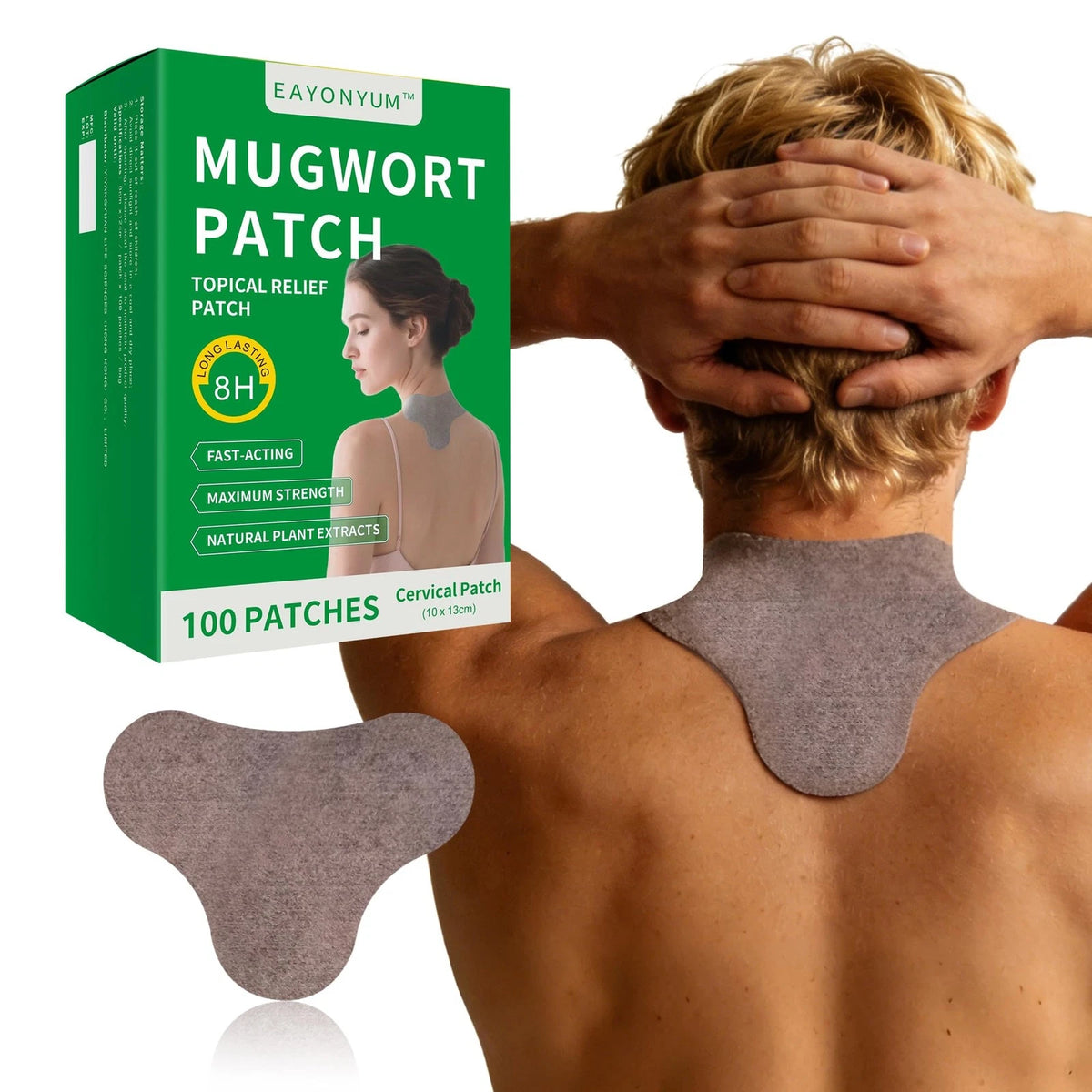 100 Count Heat Neck Patches for Neck, Shoulder Pain Relief