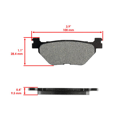 Rear Brake Pads for Yamaha XVS1300C Stryker 1300 (2011–2017) HU6590MP146LR