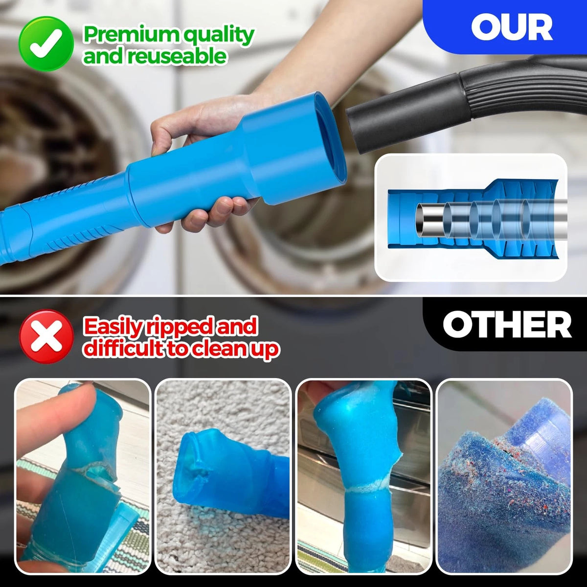 Dryer Vent Cleaner Kit for Holikme (31.5 inches x 1.3 inches)