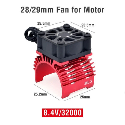 RC Motor Cooler Fan Set of 2 for 380 390 Motors (28 29 36mm)