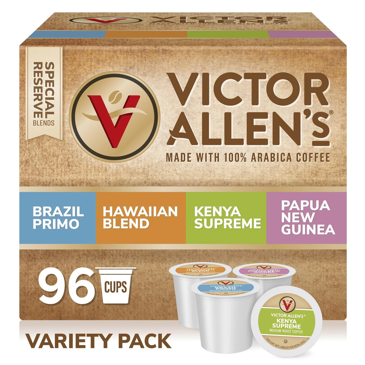 2X Victor Allen's Coffee Around The World Variety Pack (Brazil, Kenya)