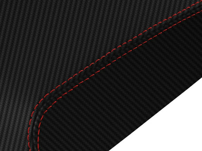 Carbon Fiber Console Lid Cover for Jeep Grand Cherokee (2005–2010) Red Stitch