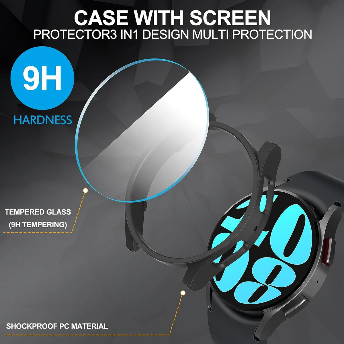 2X Tempered Glass Screen Protector for Samsung Galaxy Watch 4 5 6 7