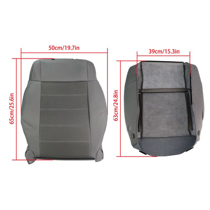 Set of 2 Seat Covers for Jeep Wrangler (2007–2012) BCK101112K Gray Cloth