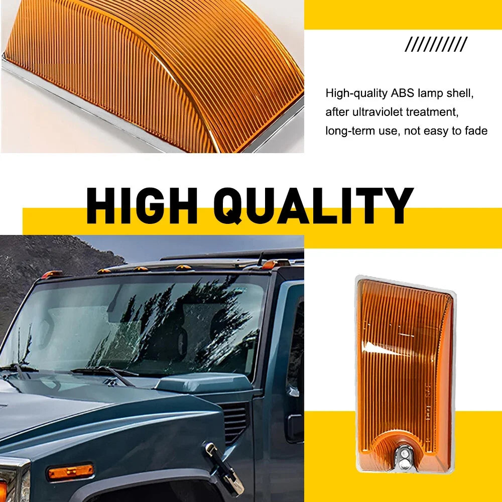 10X Amber/Red Lens Cab Marker Lights for Hummer H2/SUT (2003–2009)