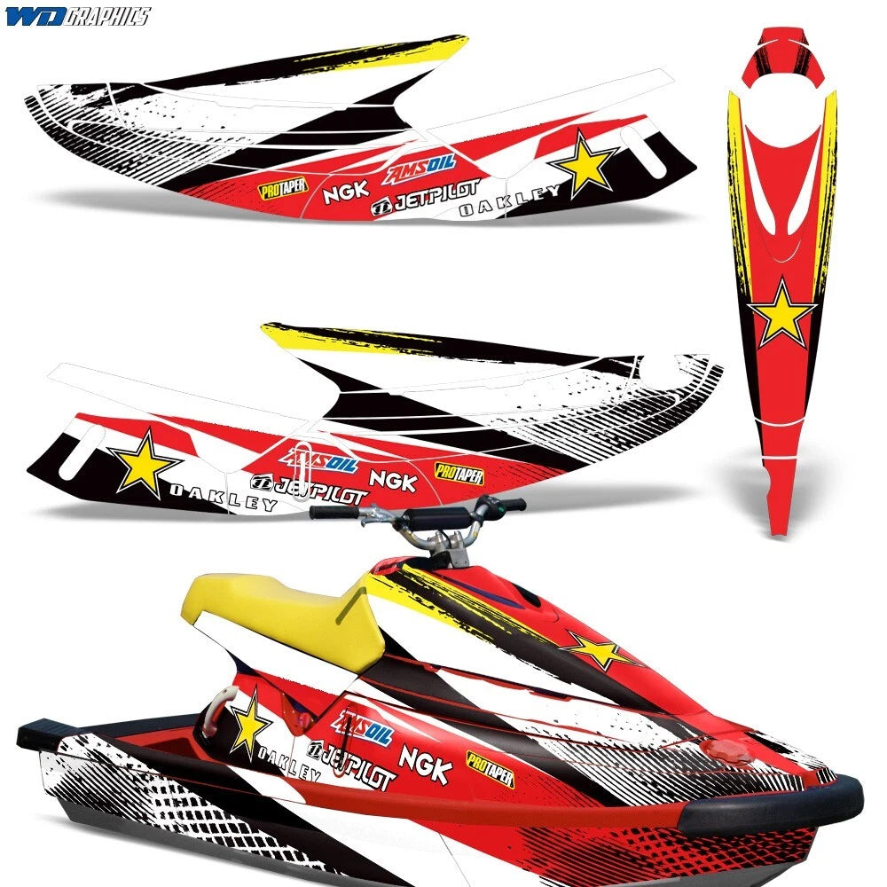 Jet Ski Graphic Stickers Decals for Yamaha Wave Blaster (1993–1996)