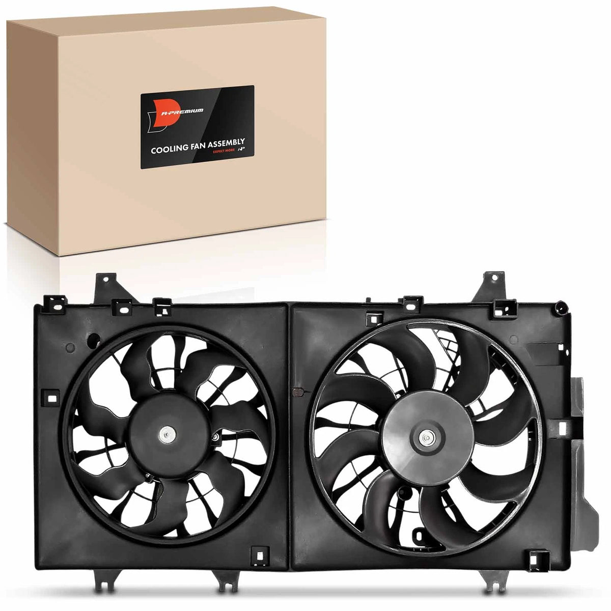 Dual Cooling Fan Assembly w/ Shroud for Mazda 3 (2014–2018) PE2015025, MA3115161, 623250