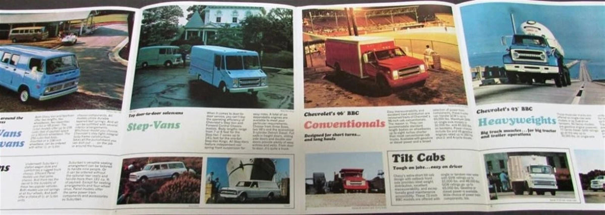 1969 Chevrolet Pickup Sport Chevy Van Light Med Heavy Duty Truck Folder