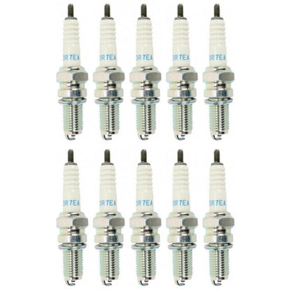 Box of 10 NGK Spark Plugs DR7EA for Yamaha YFM250 Big Bear (2007–2009)