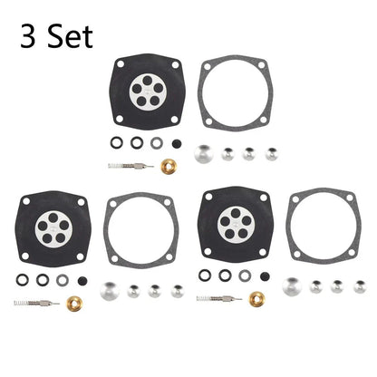 Set of 3 Carburetor Rebuilt Kits for Tecumseh Jiffy Ice Auger 30 & 31 (630978, 630932)