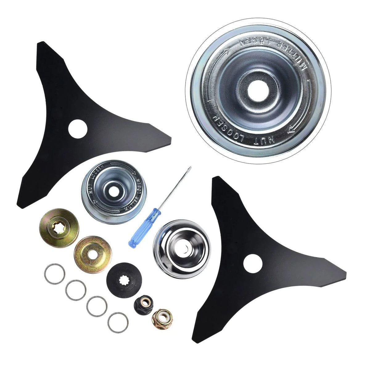 2X 10 Inch Carbon Steel Brush Cutter Blades for Universal Use