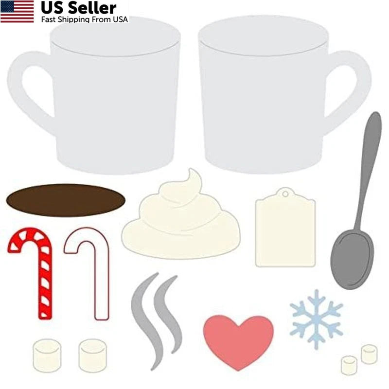 Mugs Kisses Metal Die Cuts for Card Paper (No Year Range)